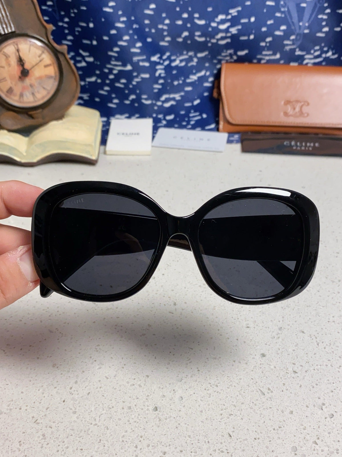 Celine Oversized Black Lens Sunglasses for Men & Women - 934651 - detail image 4