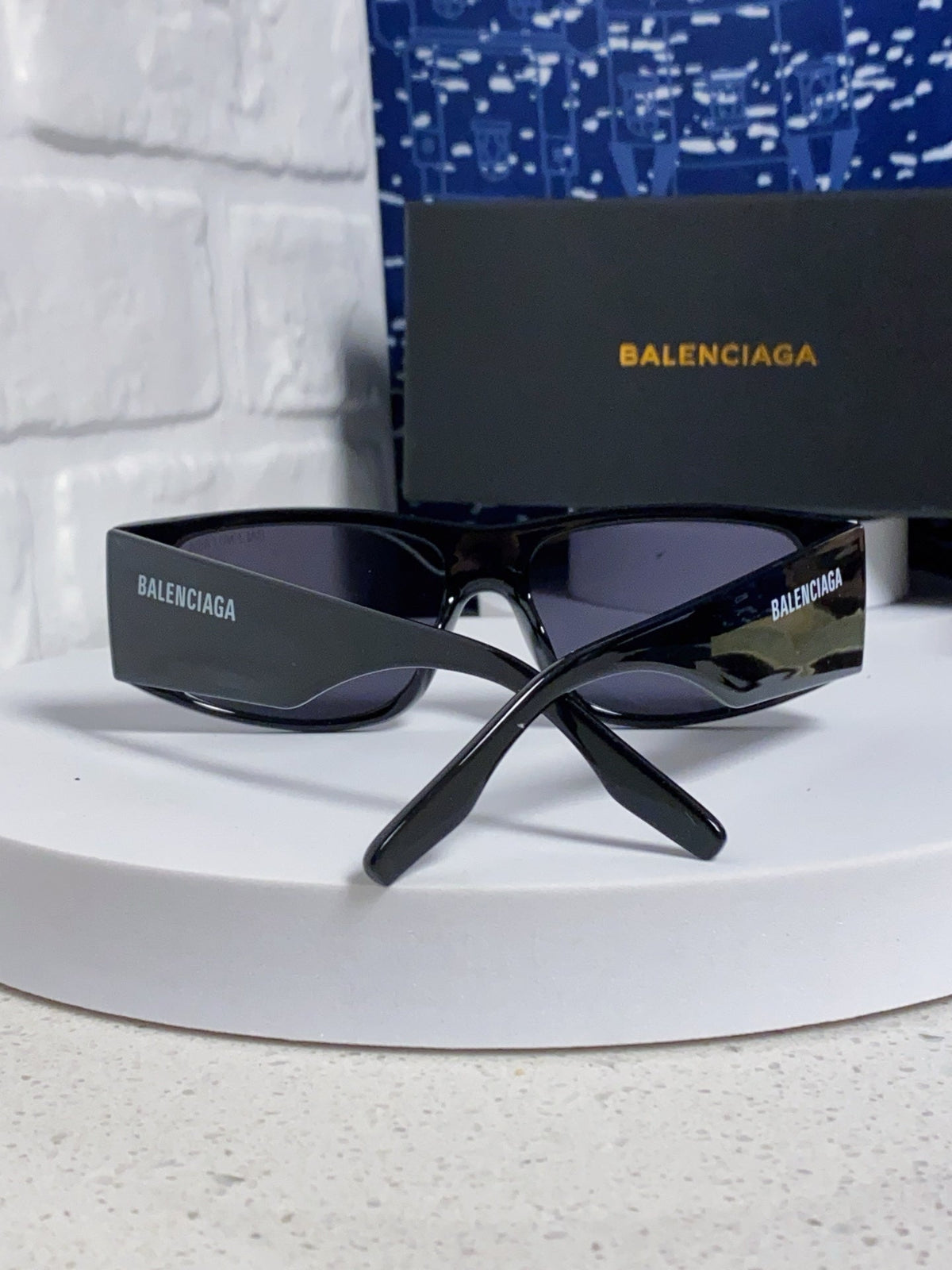 Balenciaga Square Blue Lens Sunglasses for Men & Women - 372346 - detail image 3
