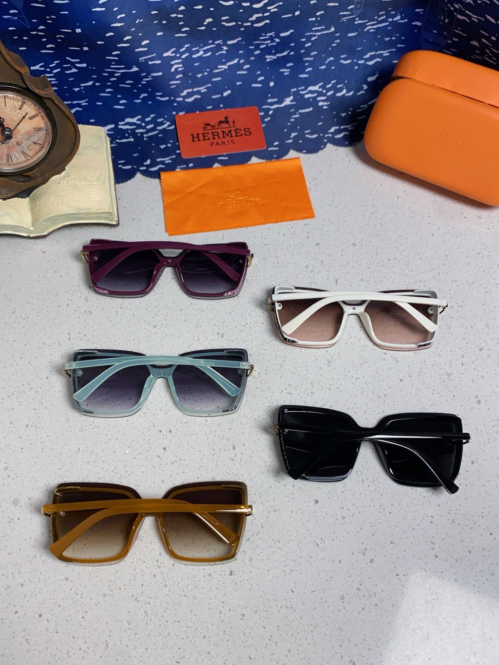 Hermès Square Silver Lens Sunglasses for Men & Women - 466428 - detail image 11