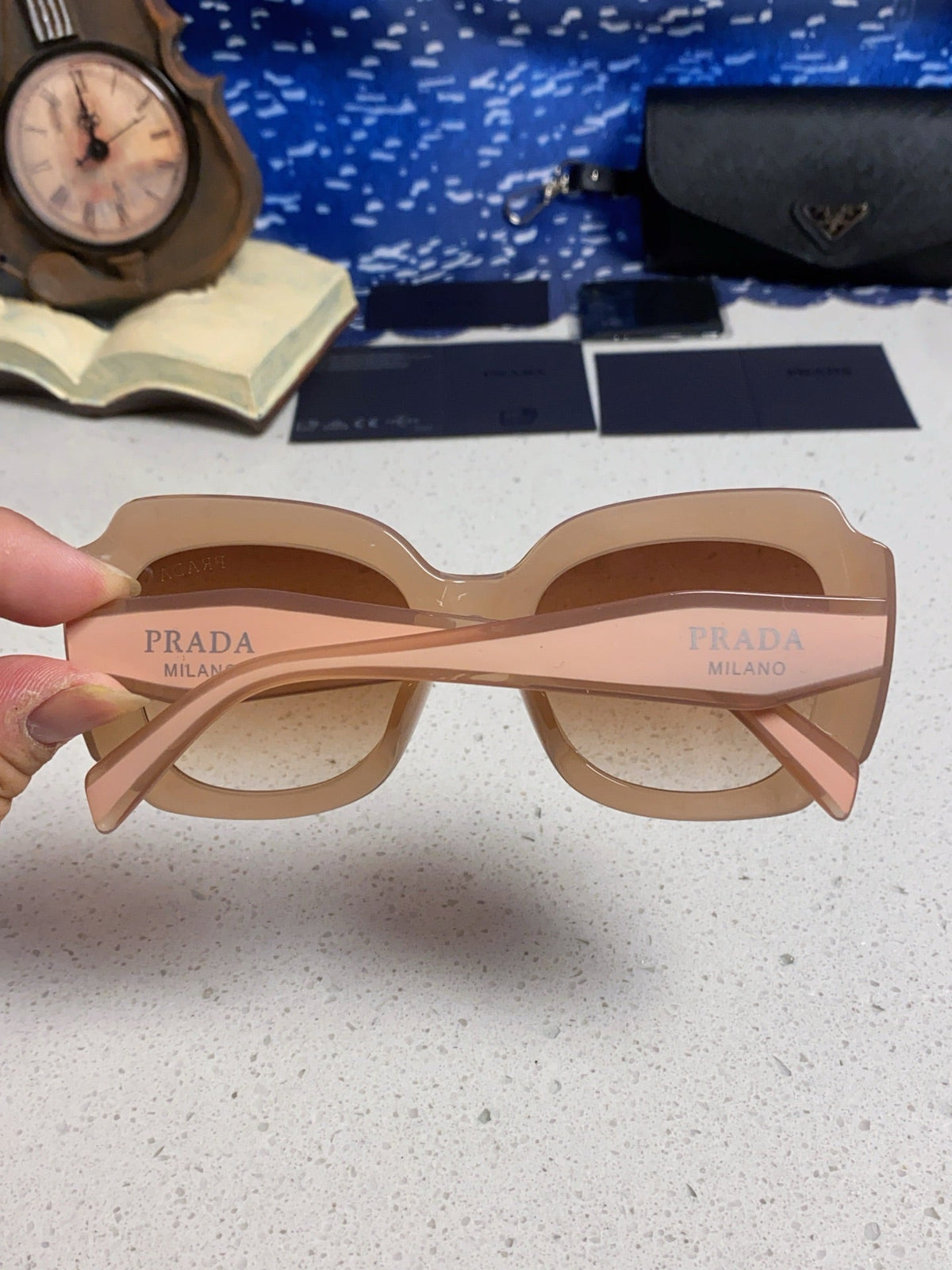 Prada 16YSF Acetate Fashion Gold Lens Sunglasses for Men & Women - 415783 - detail image 5