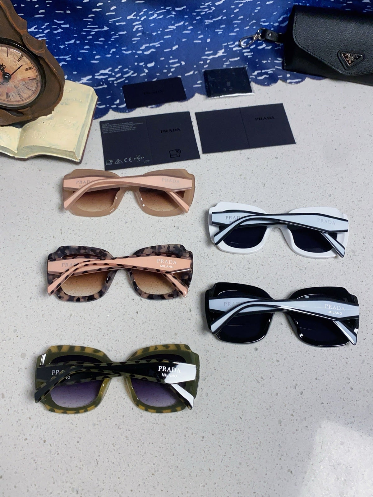 Prada 16YSF Acetate Fashion Gold Lens Sunglasses for Men & Women - 415674 - detail image 11