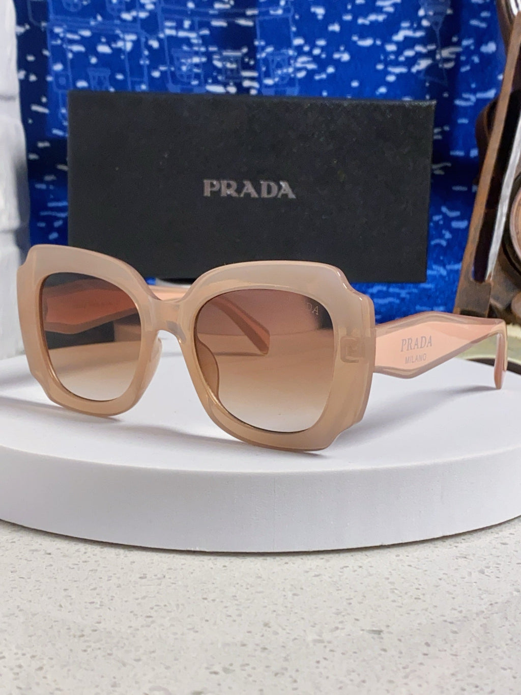 Prada 16YSF Acetate Fashion Gold Lens Sunglasses for Men & Women - 415783