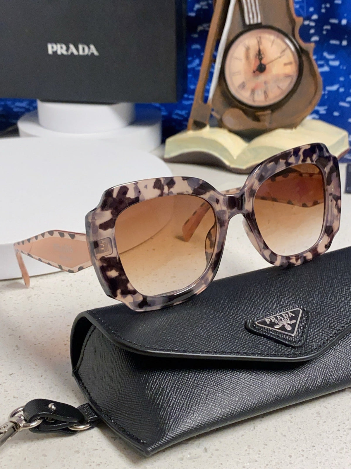 Prada 16YSF Acetate Fashion Gold Lens Sunglasses for Men & Women - detail image 10