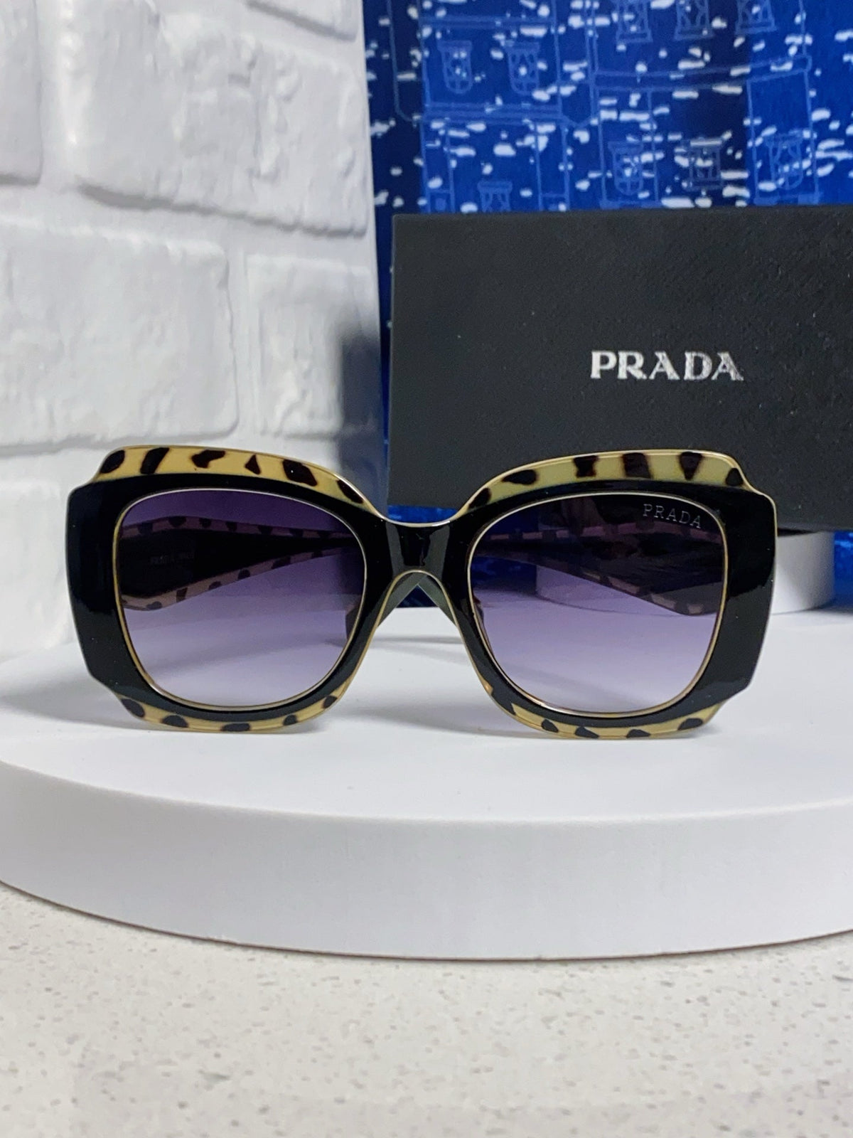 Prada 16YSF Acetate Fashion Blue Lens Sunglasses for Men & Women - 415675 - detail image 2