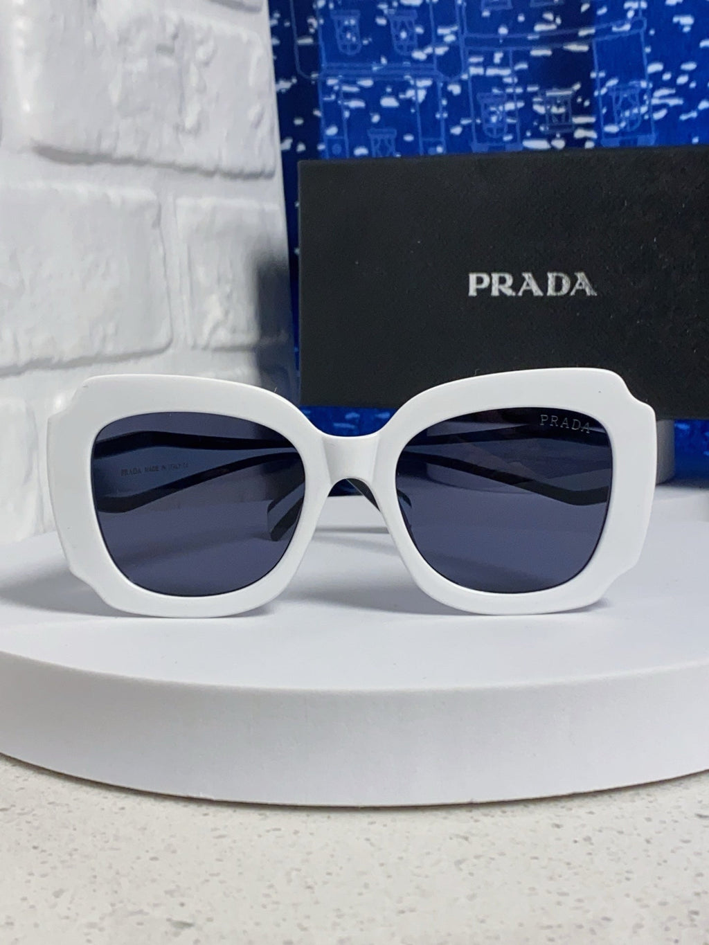 Prada 16YSF Acetate Fashion Blue Lens Sunglasses for Men & Women - 415786 - detail image 2
