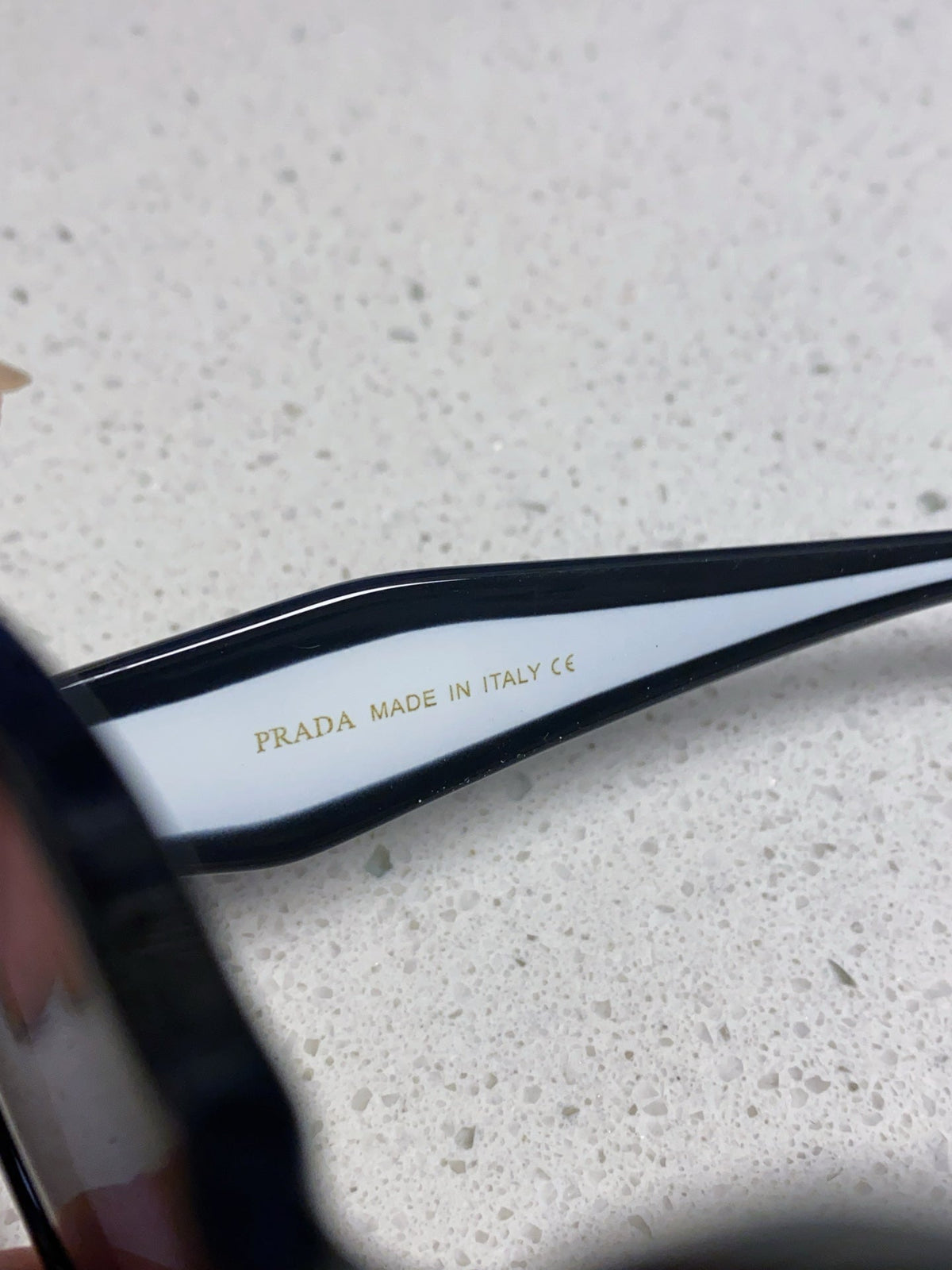 Prada 16YSF Acetate Fashion Black Lens Sunglasses for Men & Women - detail image 8
