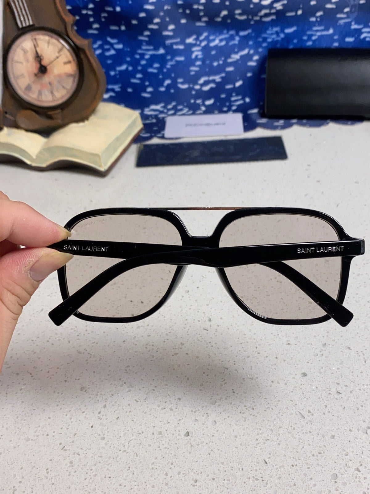 Saint Laurent SL545 Square Black Lens Sunglasses for Men & Women - 867139 - detail image 5