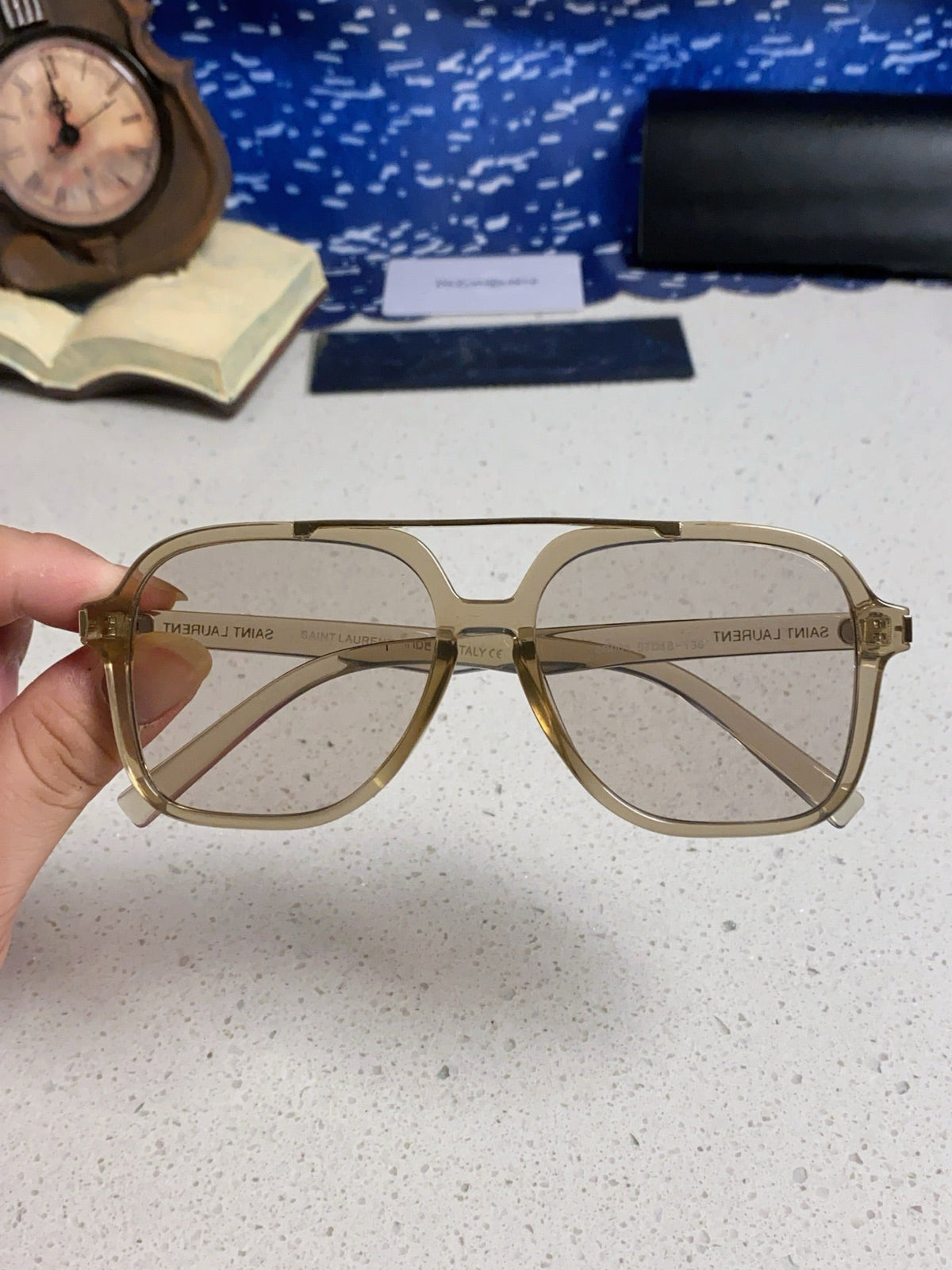 Saint Laurent SL545 Square Silver Lens Sunglasses for Men & Women - 867140 - detail image 3