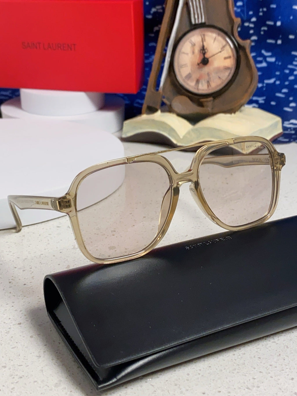 Saint Laurent SL545 Square Silver Lens Sunglasses for Men & Women - 867140 - detail image 9