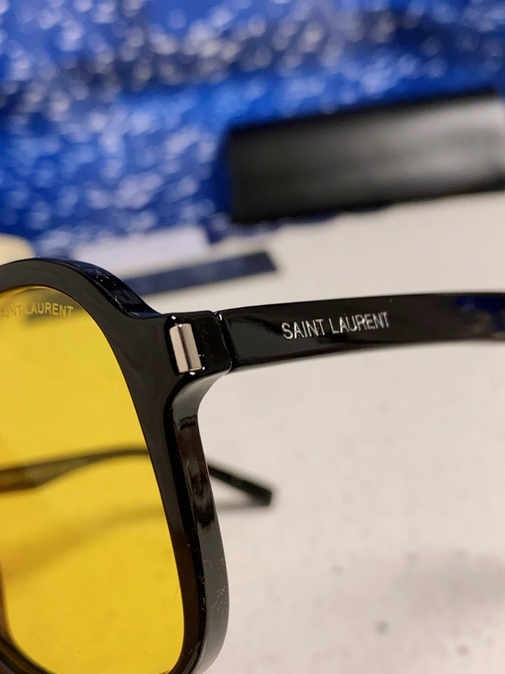 Saint Laurent SL545 Square Yellow Lens Sunglasses for Men & Women - 867141 - detail image 7