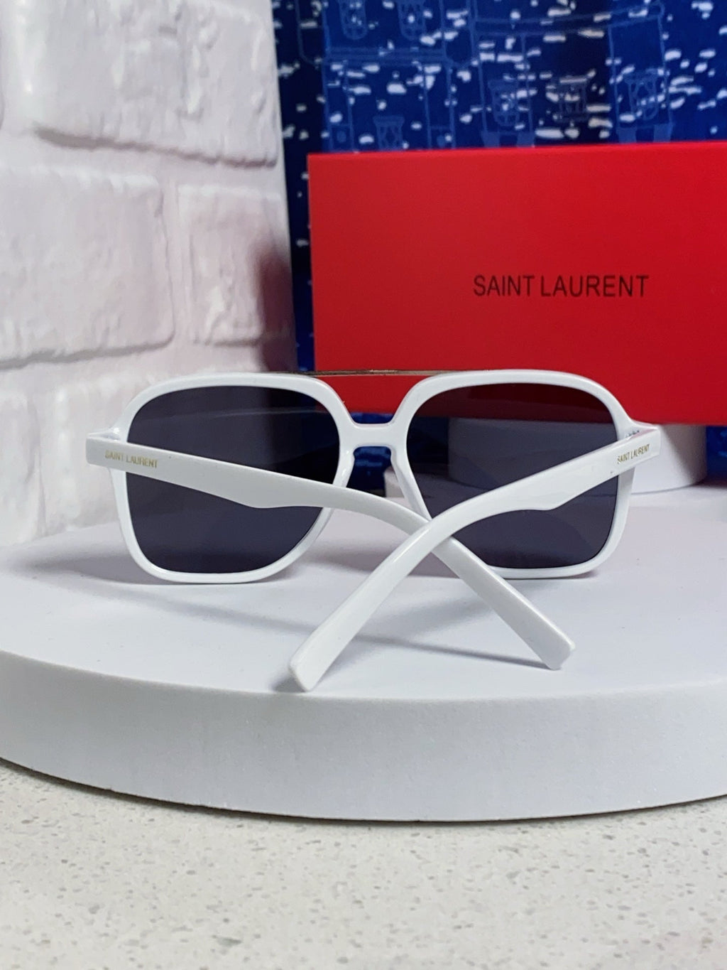 Saint Laurent SL545 Square Blue Lens Sunglasses for Men & Women - 867142 - detail image 3