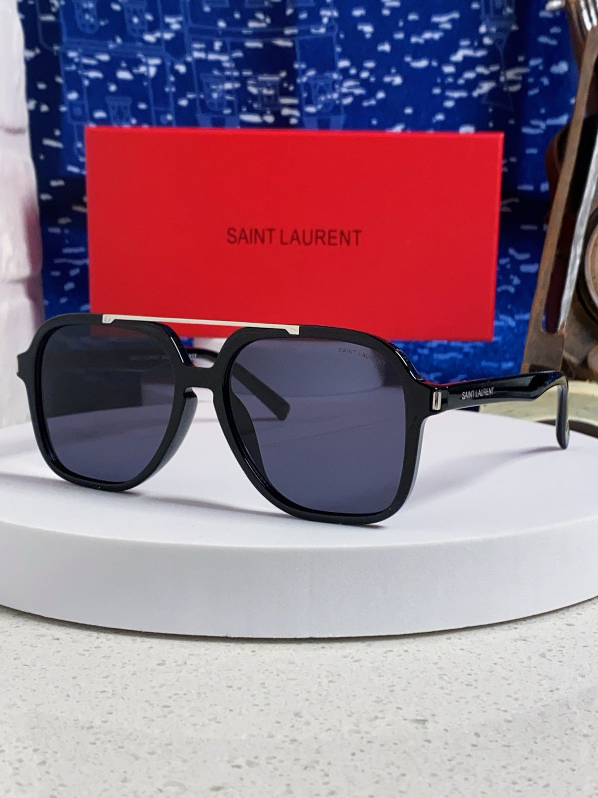 Saint Laurent SL545 Square Blue Lens Sunglasses for Men & Women - 867144