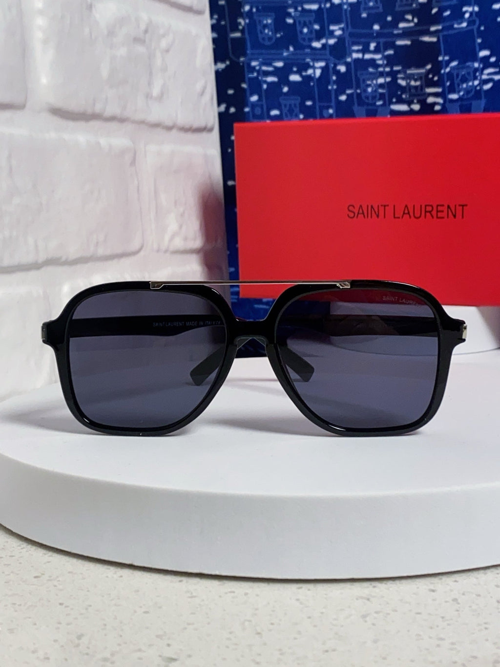 Saint Laurent SL545 Square Blue Lens Sunglasses for Men & Women - 415570 - detail image 2