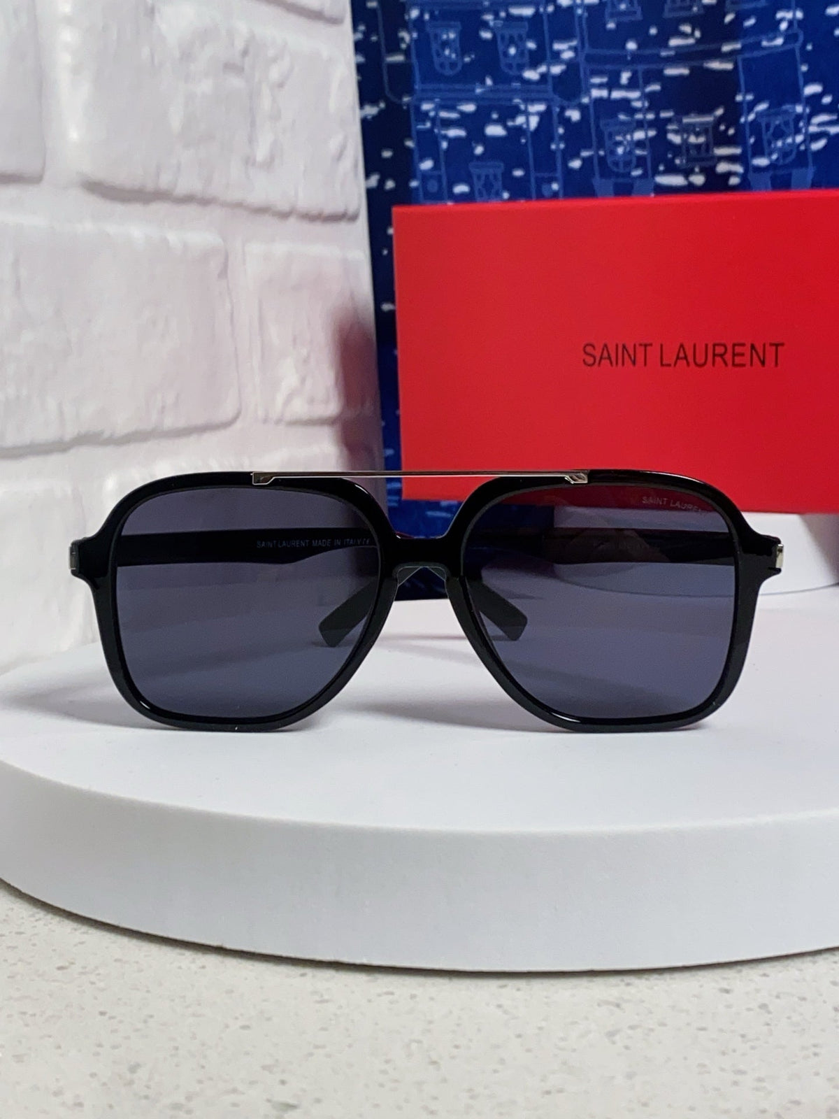 Saint Laurent SL545 Square Blue Lens Sunglasses for Men & Women - 415570 - detail image 2