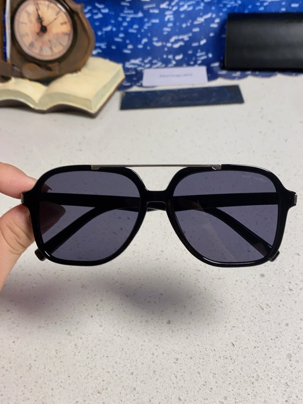 Saint Laurent SL545 Square Blue Lens Sunglasses for Men & Women - 867144 - detail image 4