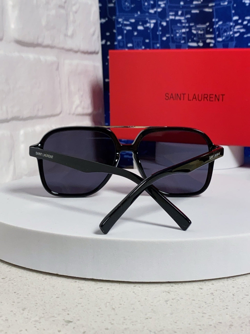 Saint Laurent SL545 Square Blue Lens Sunglasses for Men & Women - 415570 - detail image 3