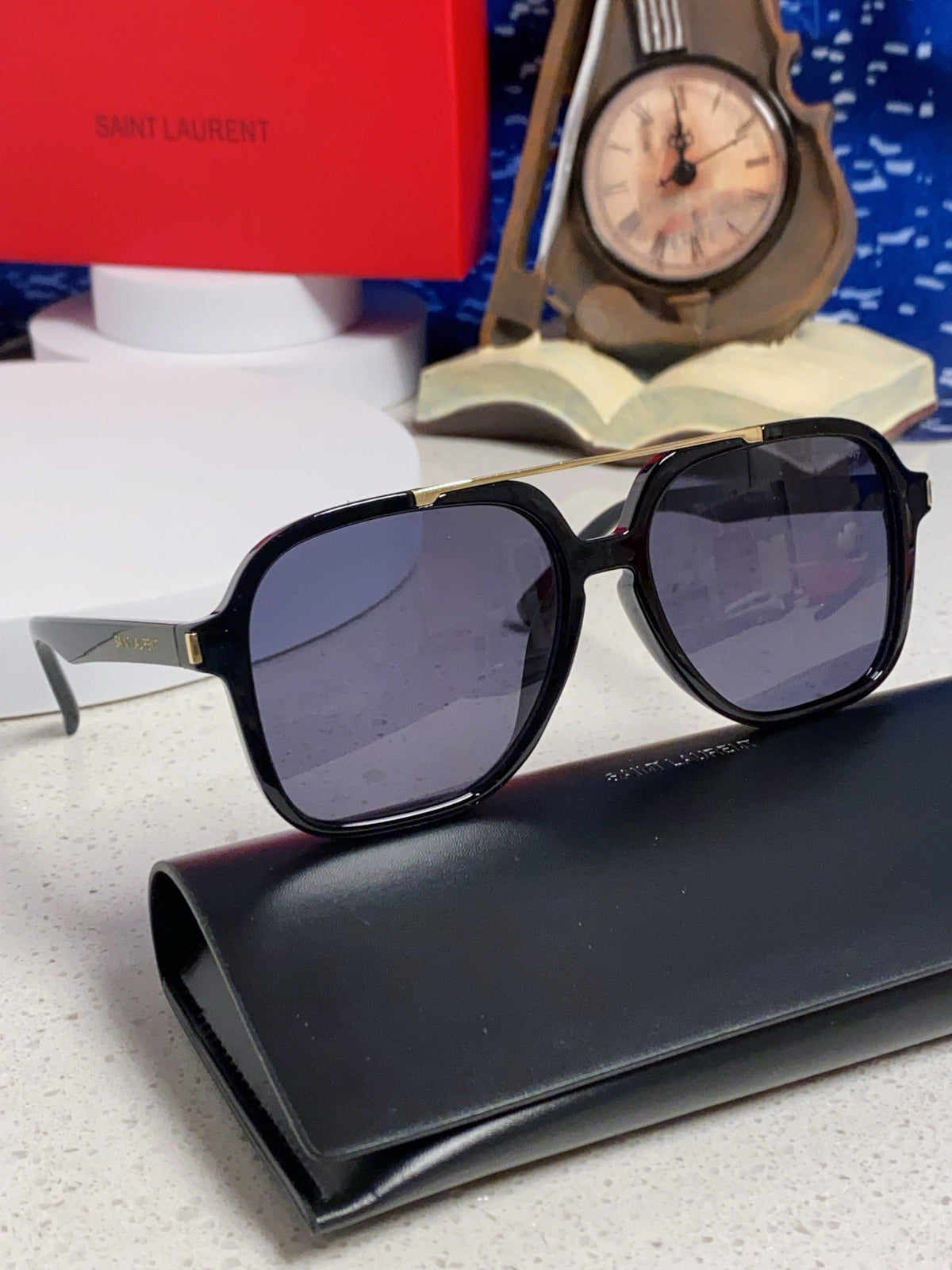 Saint Laurent SL545 Square Black Lens Sunglasses for Men & Women - 415571 - detail image 9