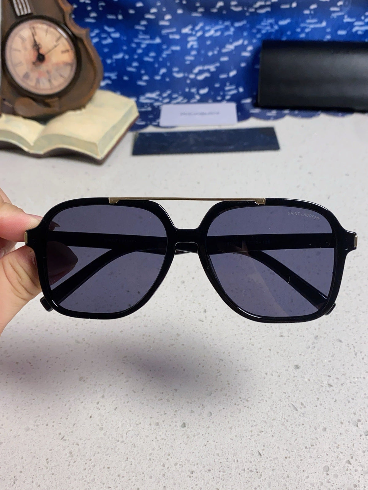 Saint Laurent SL545 Square Black Lens Sunglasses for Men & Women - 867145 - detail image 3