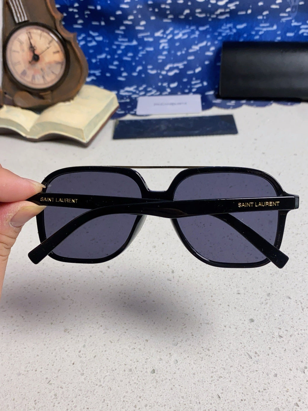 Saint Laurent SL545 Square Black Lens Sunglasses for Men & Women - 867145 - detail image 4