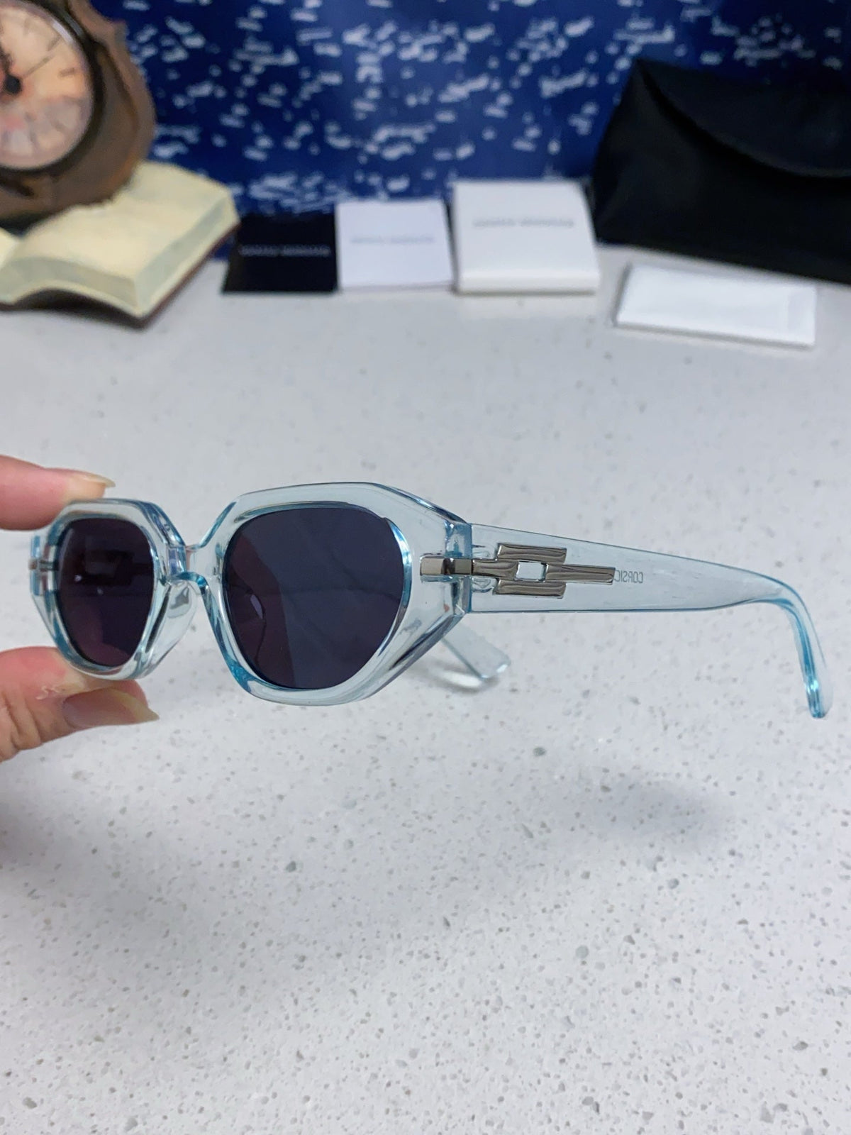 Gentle Monster CORSICA Cat-Eye Blue Lens Sunglasses for Men & Women - detail image 6