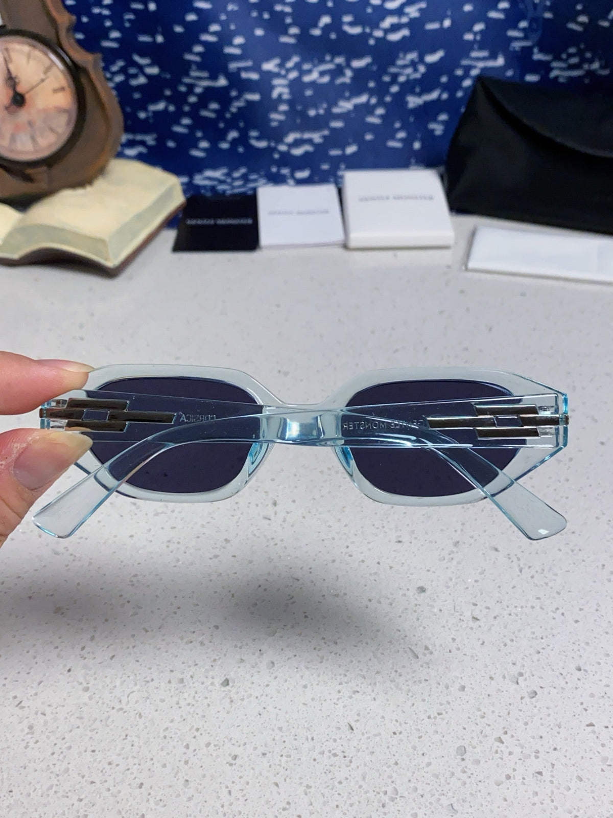 Gentle Monster CORSICA Cat-Eye Blue Lens Sunglasses for Men & Women - detail image 5
