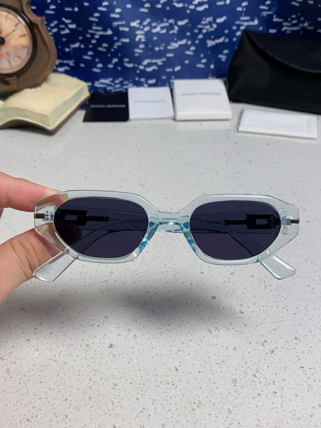 Gentle Monster CORSICA Cat-Eye Blue Lens Sunglasses for Men & Women - detail image 4