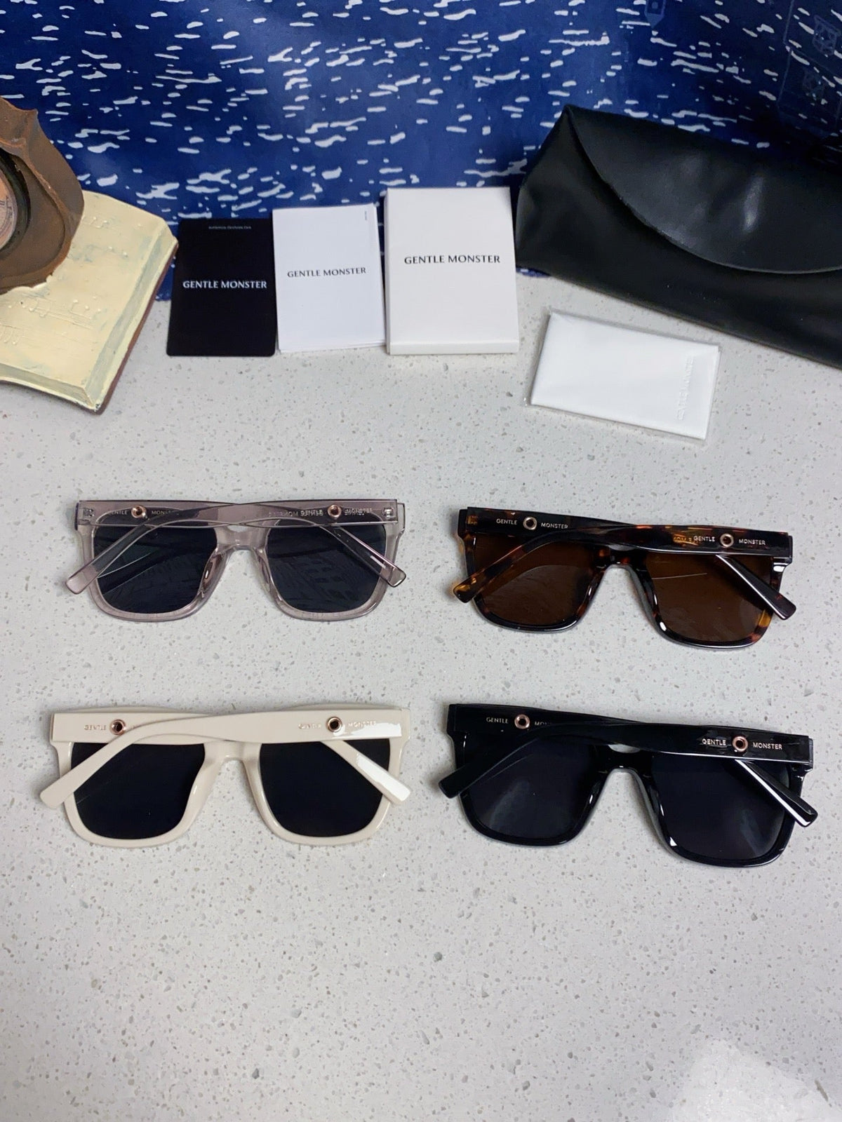 Gentle Monster KUKU Polarized Square Blue Lens Sunglasses for Women - detail image 11