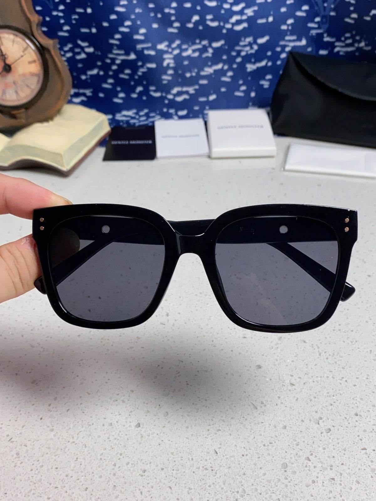 Gentle Monster KUKU Polarized Square Red Lens Sunglasses for Women - detail image 4