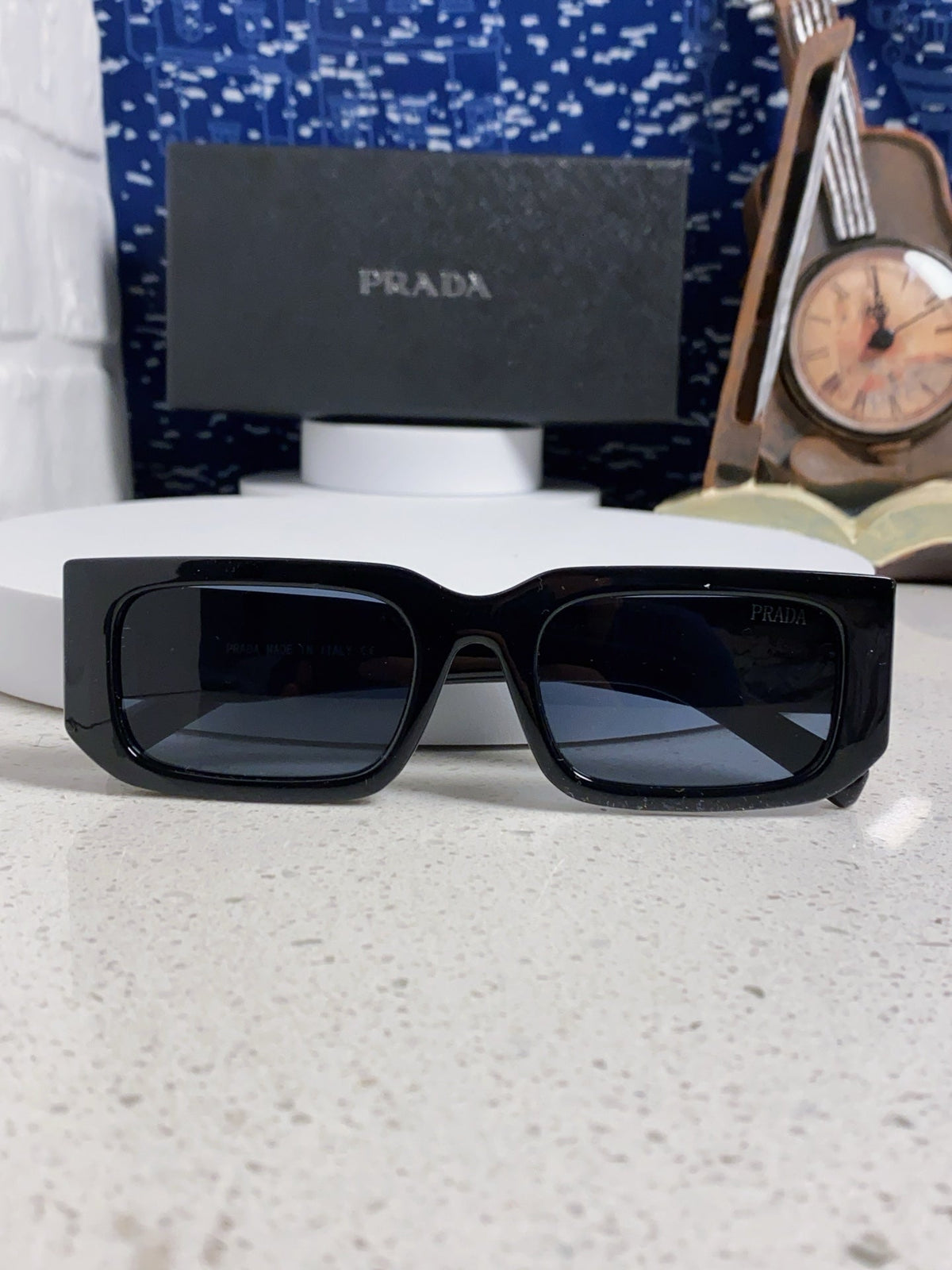 Prada Square Black Lens Sunglasses for Men & Women - 432134 - detail image 9