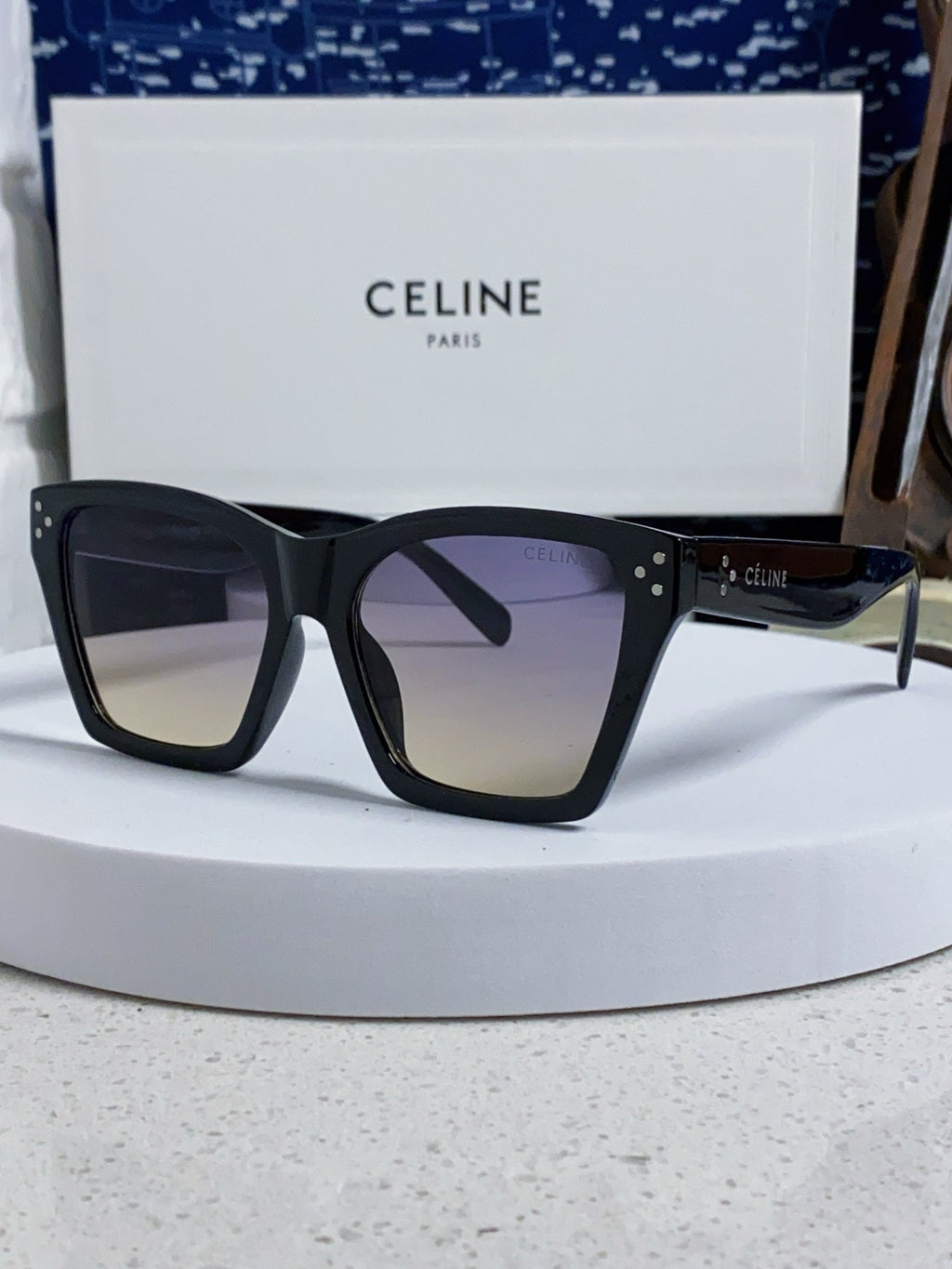 Celine Square Silver Lens Sunglasses for Men & Women - 431937