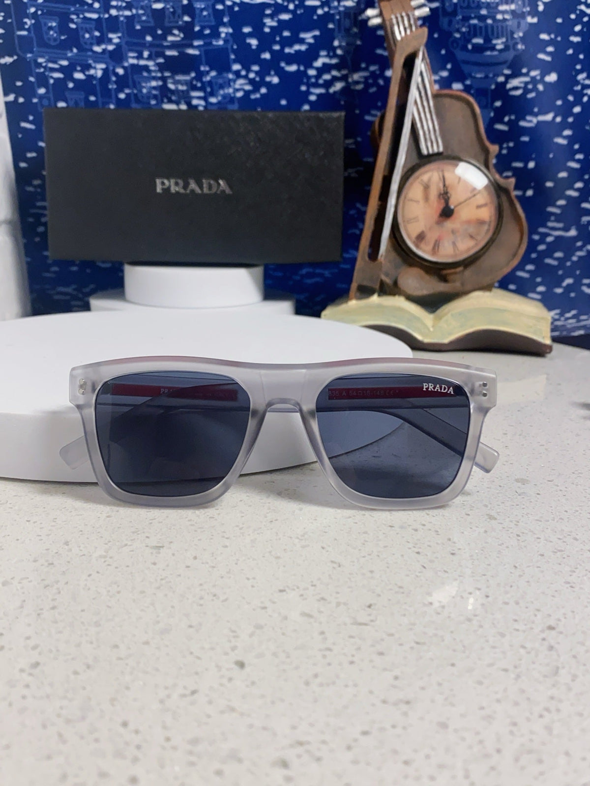 Prada Square Blue Lens Sunglasses for Men & Women - 487016 - detail image 9
