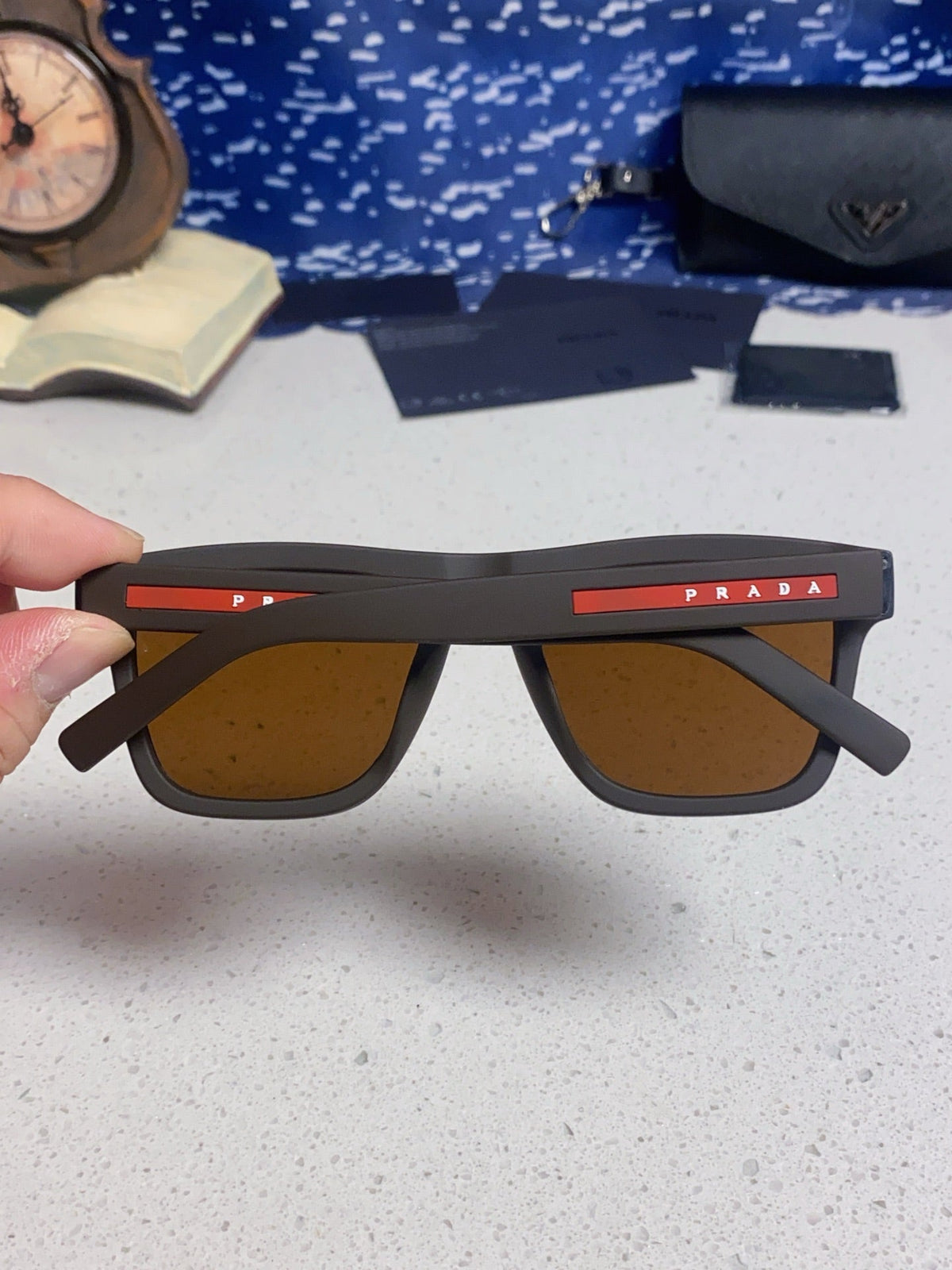 Prada Square Brown Lens Sunglasses for Men & Women - 487018 - detail image 5