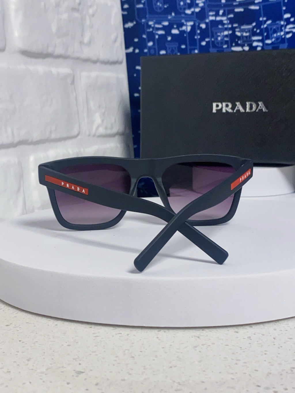 Prada Square Blue Lens Sunglasses for Men & Women - 432054 - detail image 3
