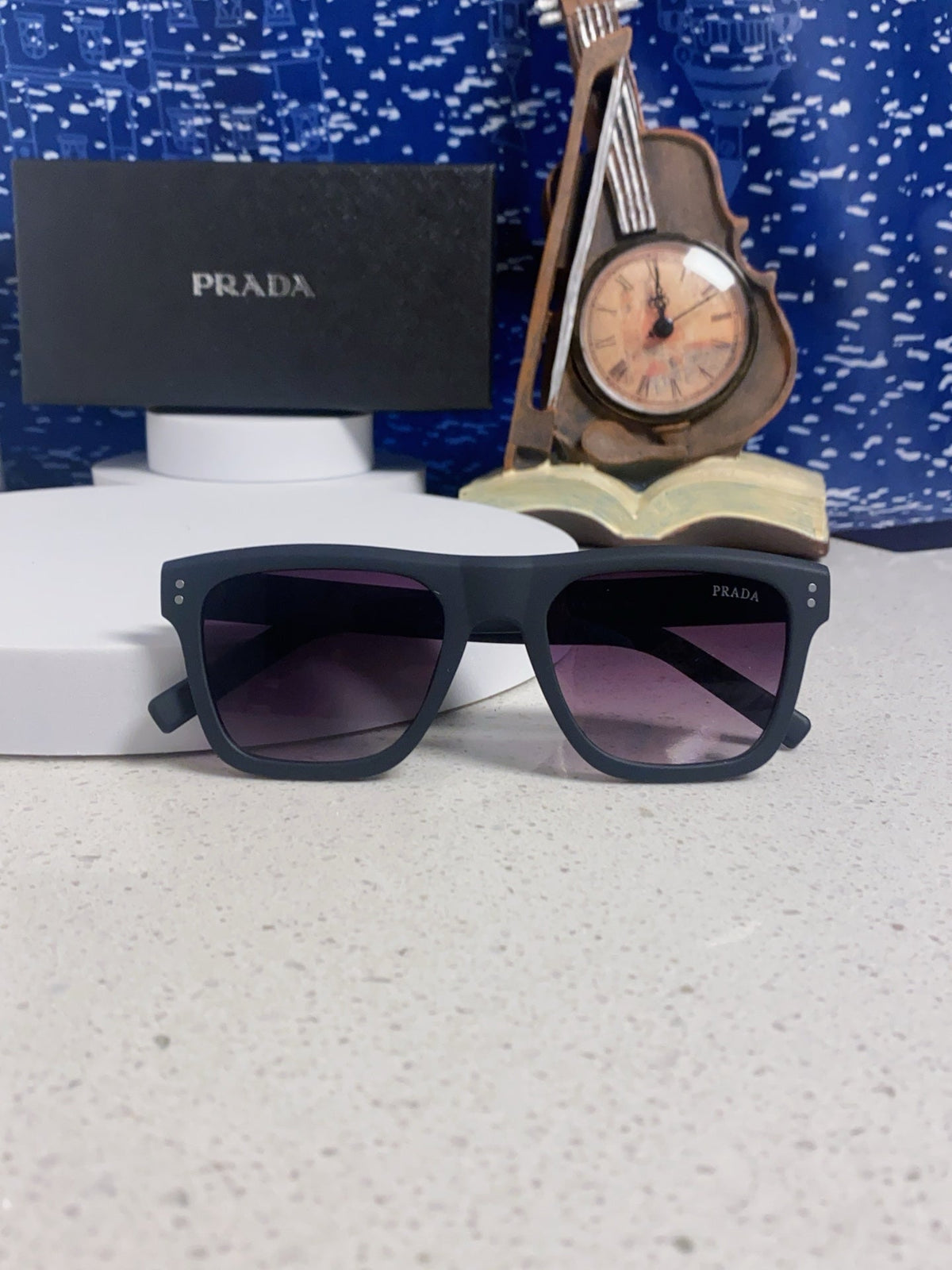 Prada Square Blue Lens Sunglasses for Men & Women - 487019 - detail image 9