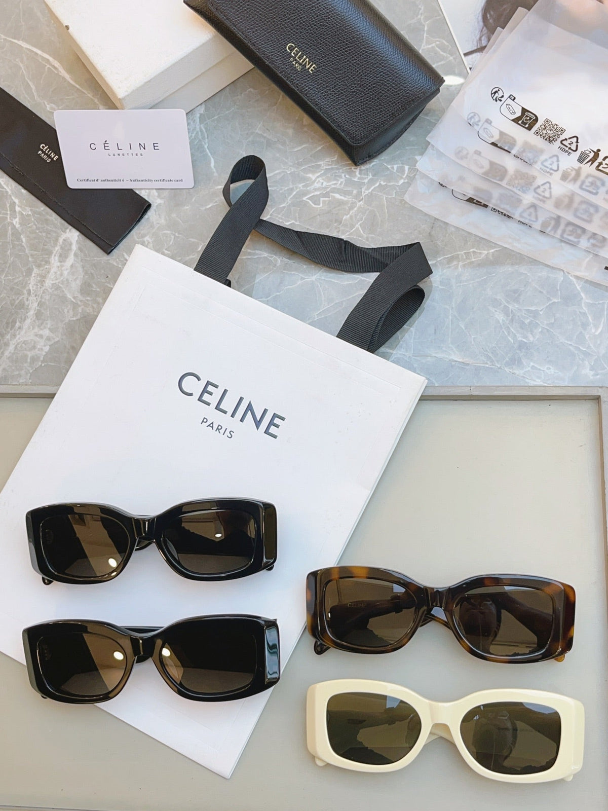 Celine CL40282U Fashion Red Lens Sunglasses for Men & Women - detail image 5
