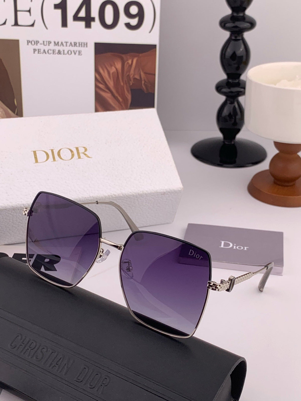 Dior D6310 Polarized Square Red Lens Sunglasses for Men & Women - 867133 - detail image 2