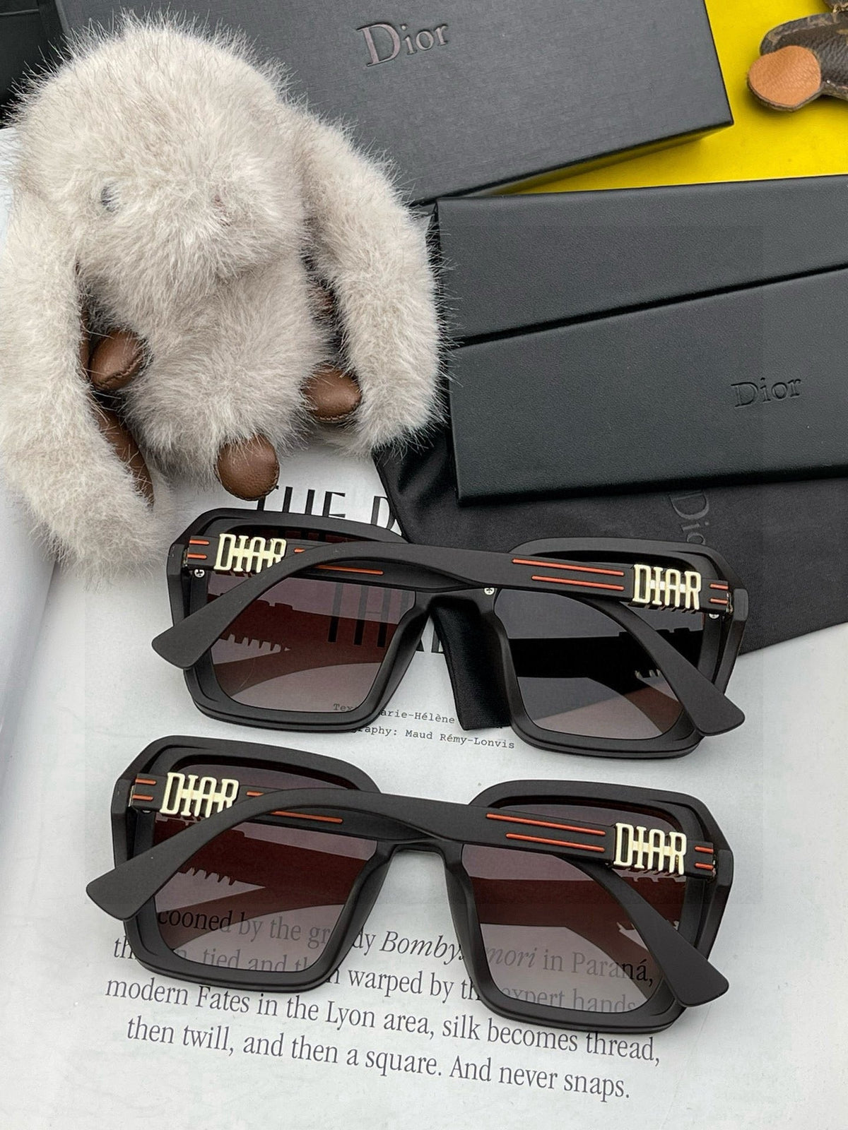 Dior CD3290 Polarized Square Black Lens Sunglasses for Women - 867132 - detail image 6