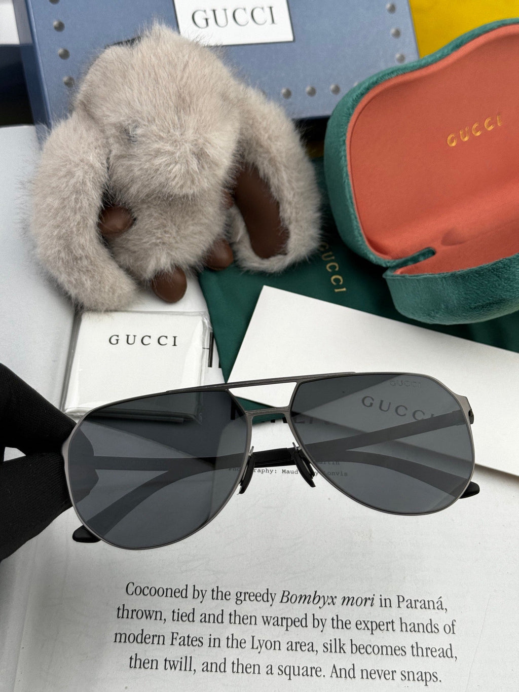 Gucci G2380 Polarized Aviator Gold Lens Sunglasses for Men - 866953