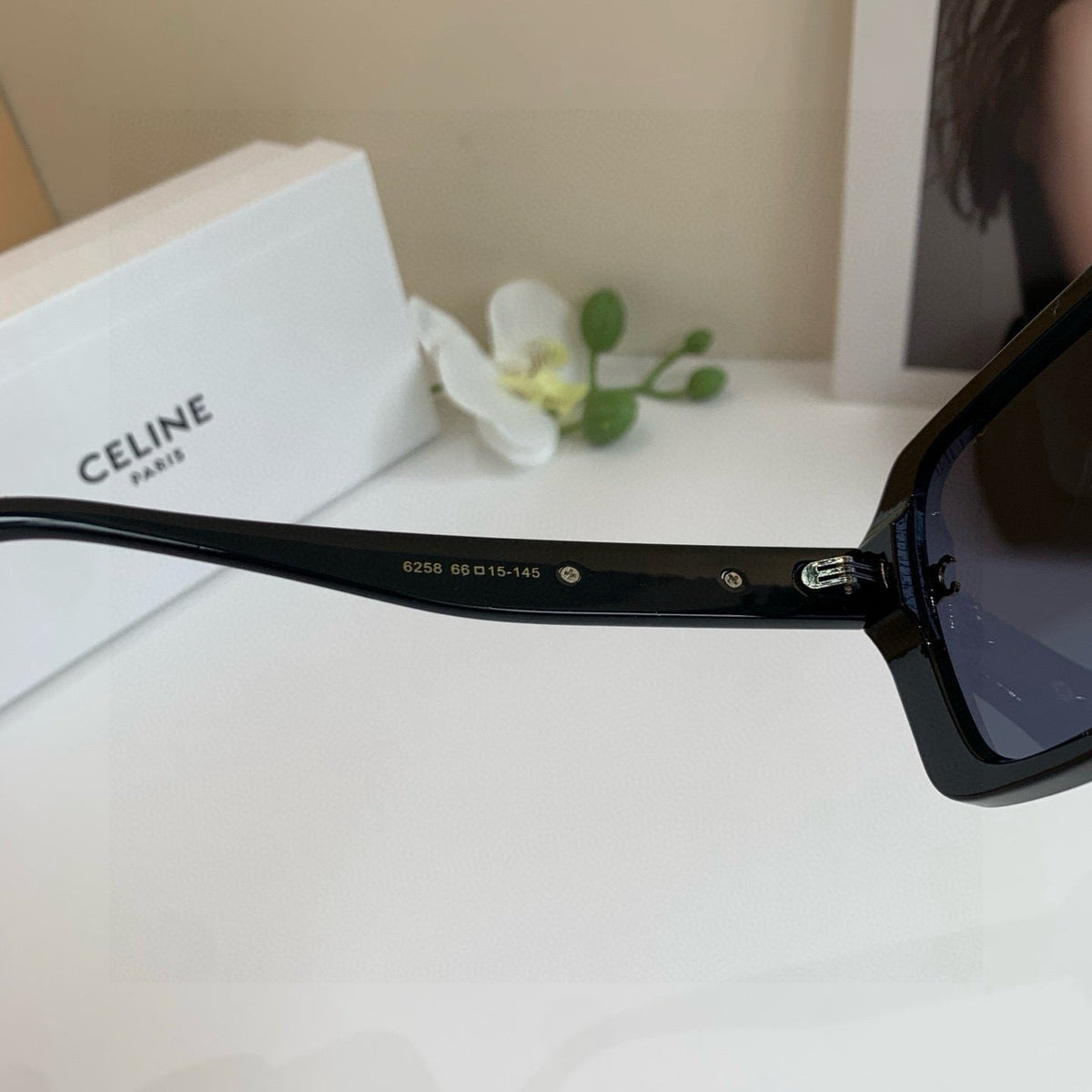 Celine Square Black Lens Sunglasses for Men & Women - 998066