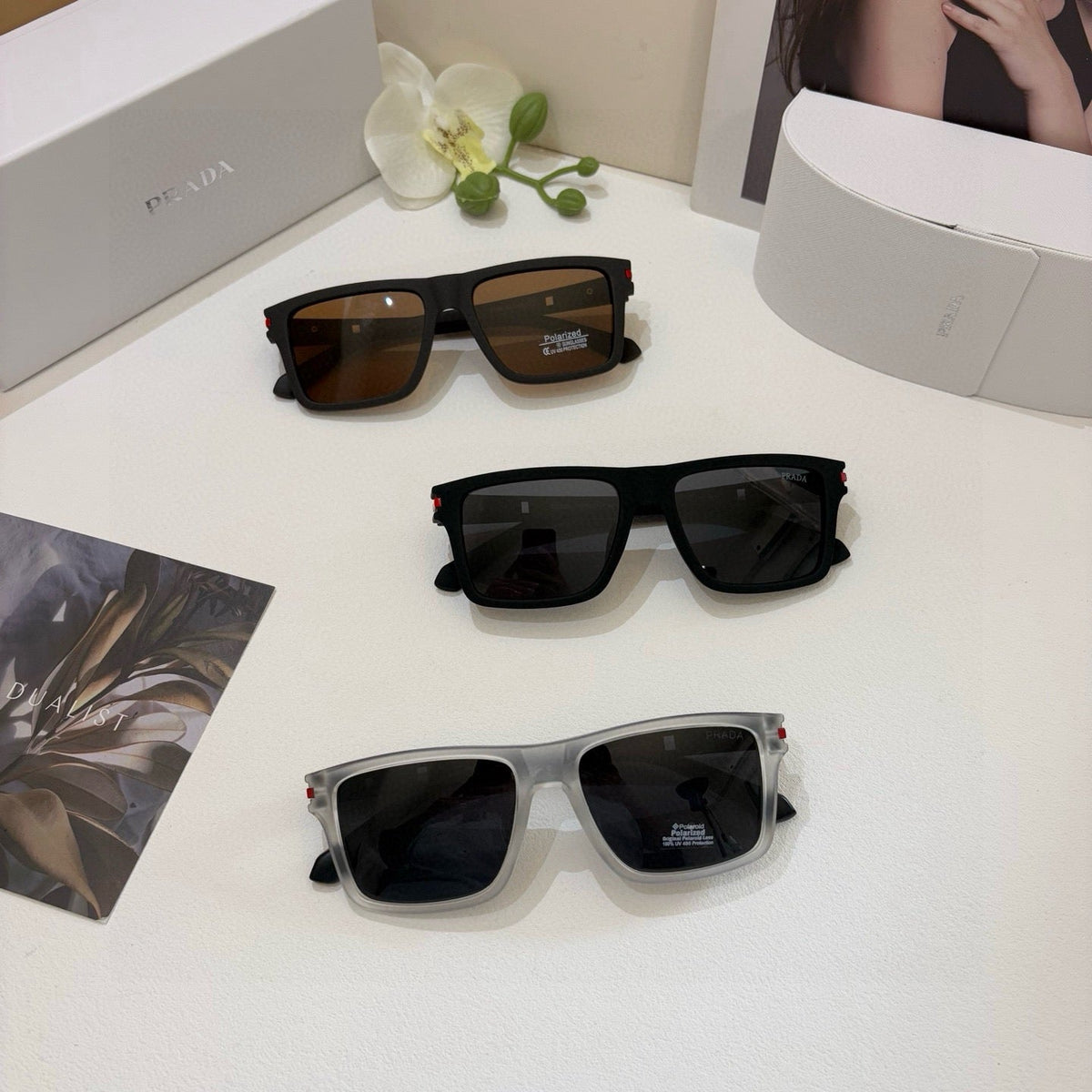 Prada Square Black Lens Sunglasses for Men & Women - 449372 - detail image 2