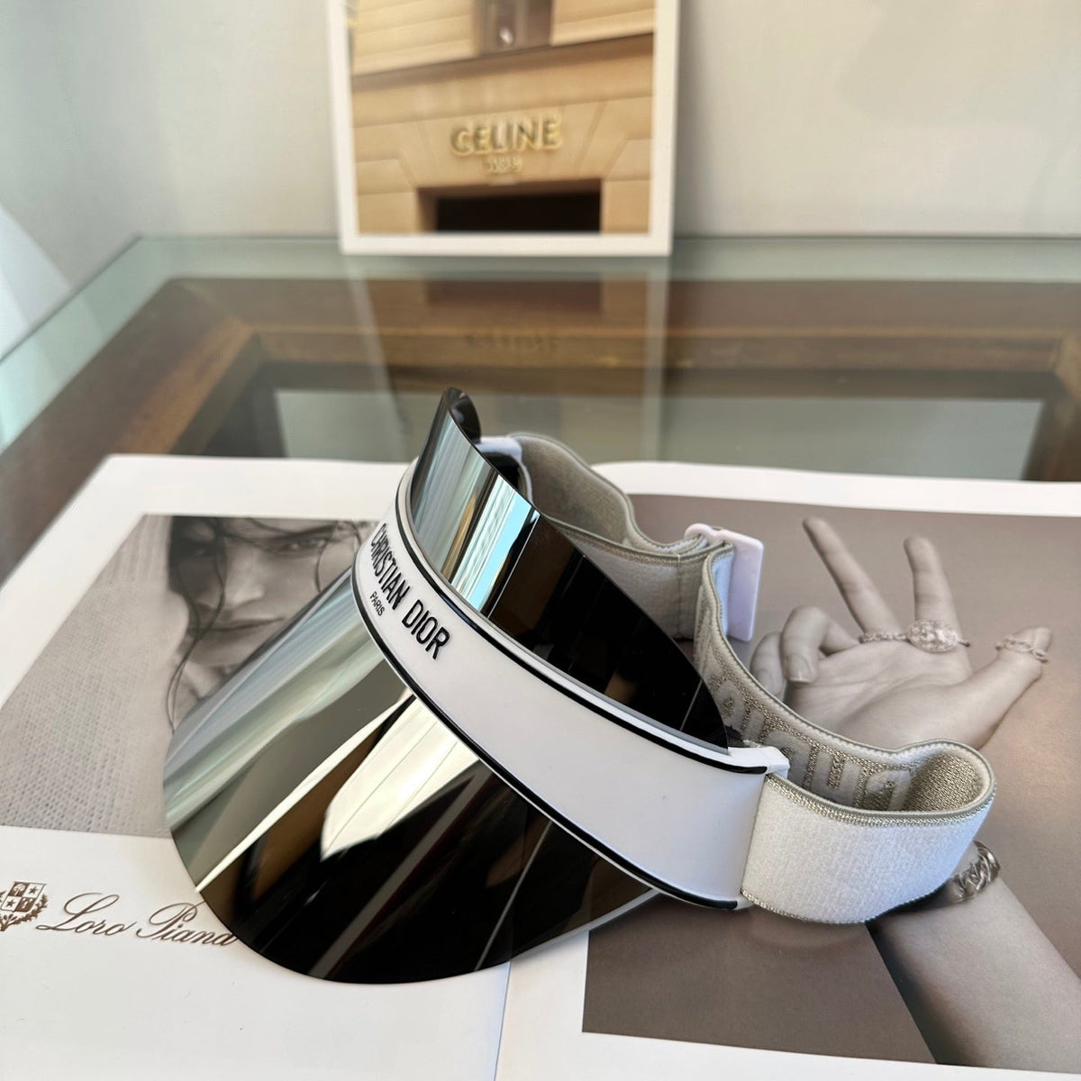 Dior Fashion Gray Sun Visor for Men & Women - 132415 - detail image 2
