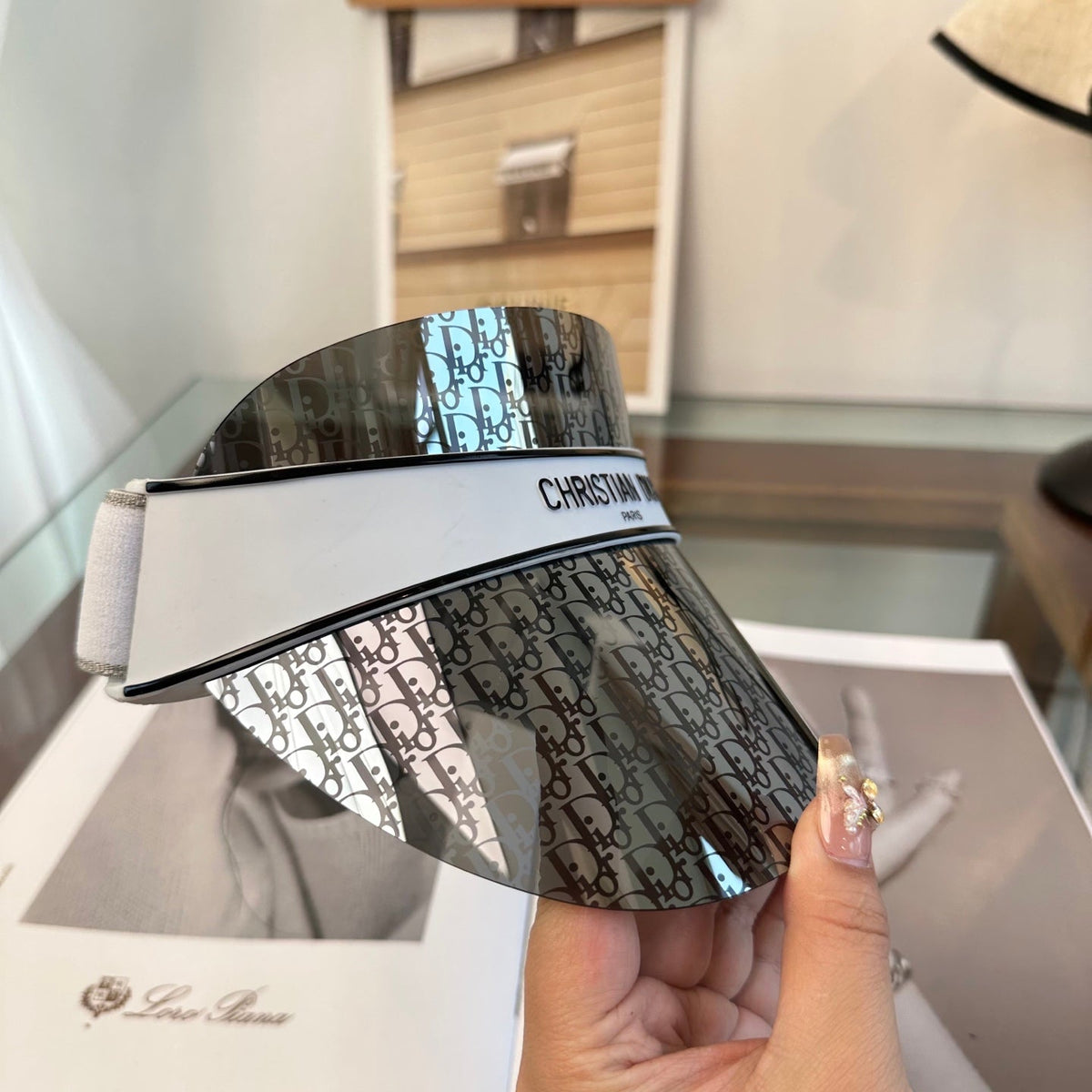 Dior Fashion Gray Sun Visor for Men & Women - 132419 - detail image 8