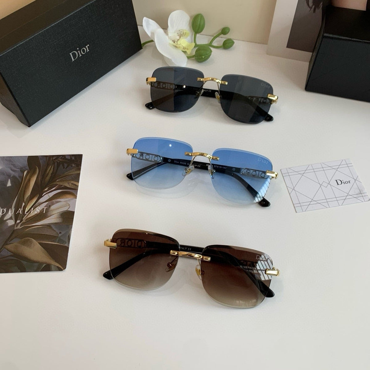 Dior Fashion Brown Lens Sunglasses for Men & Women - 132421