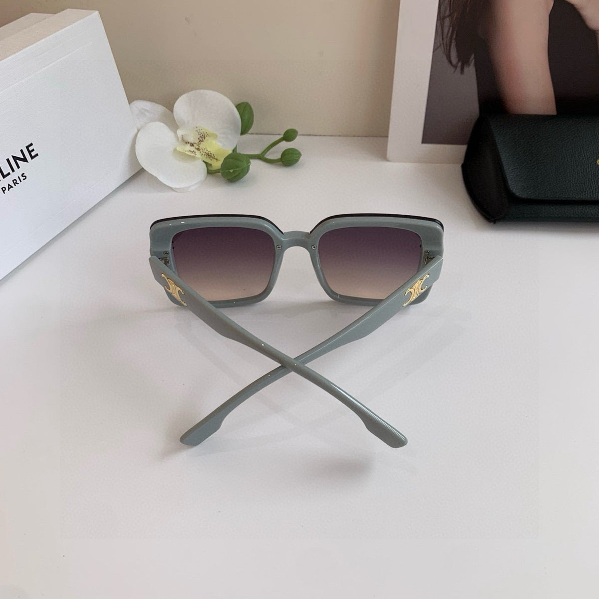 Celine Square Gray Lens Sunglasses for Men & Women - 398798 - detail image 3