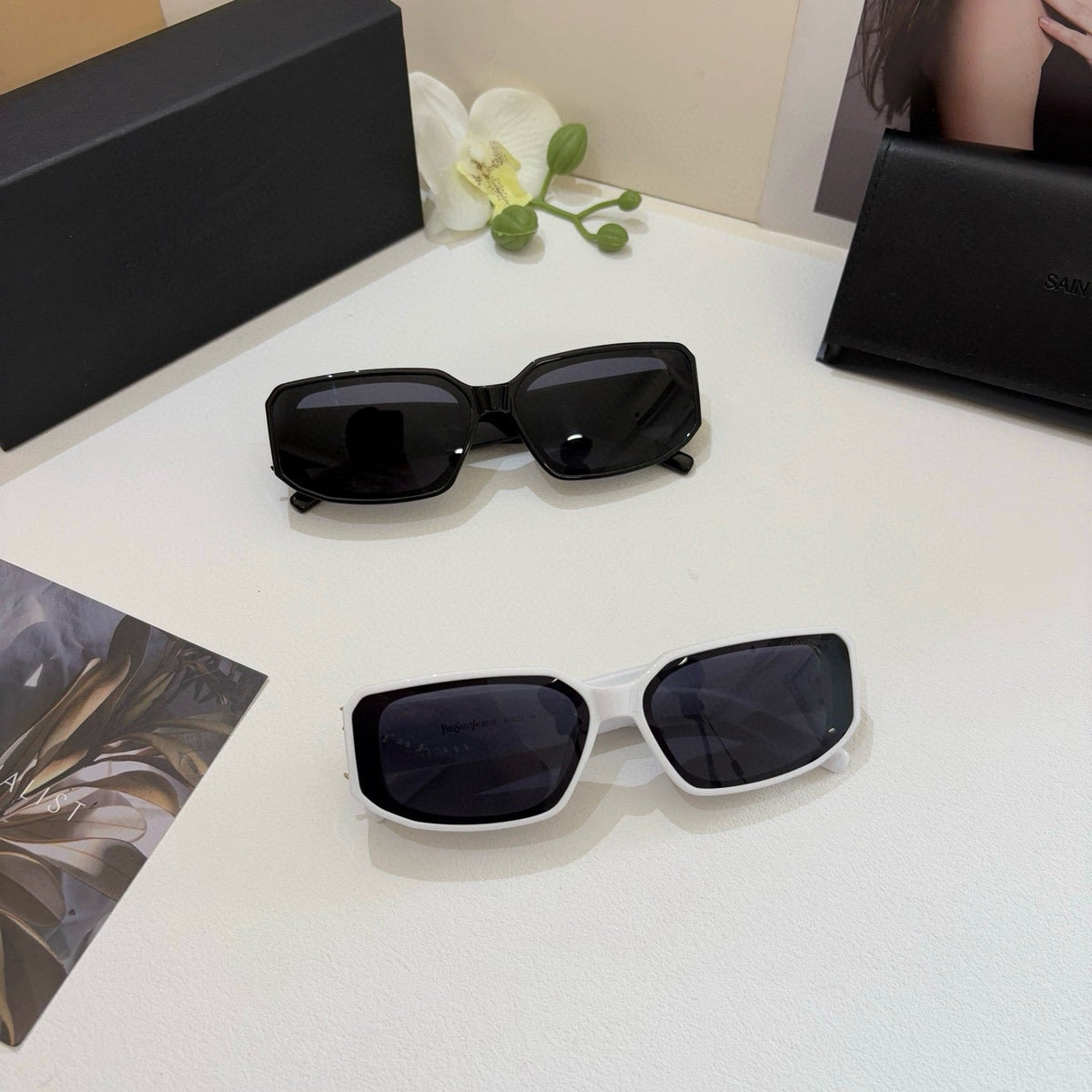 Saint Laurent Metal Fashion Silver Lens Sunglasses for Men & Women - 398785 - detail image 2