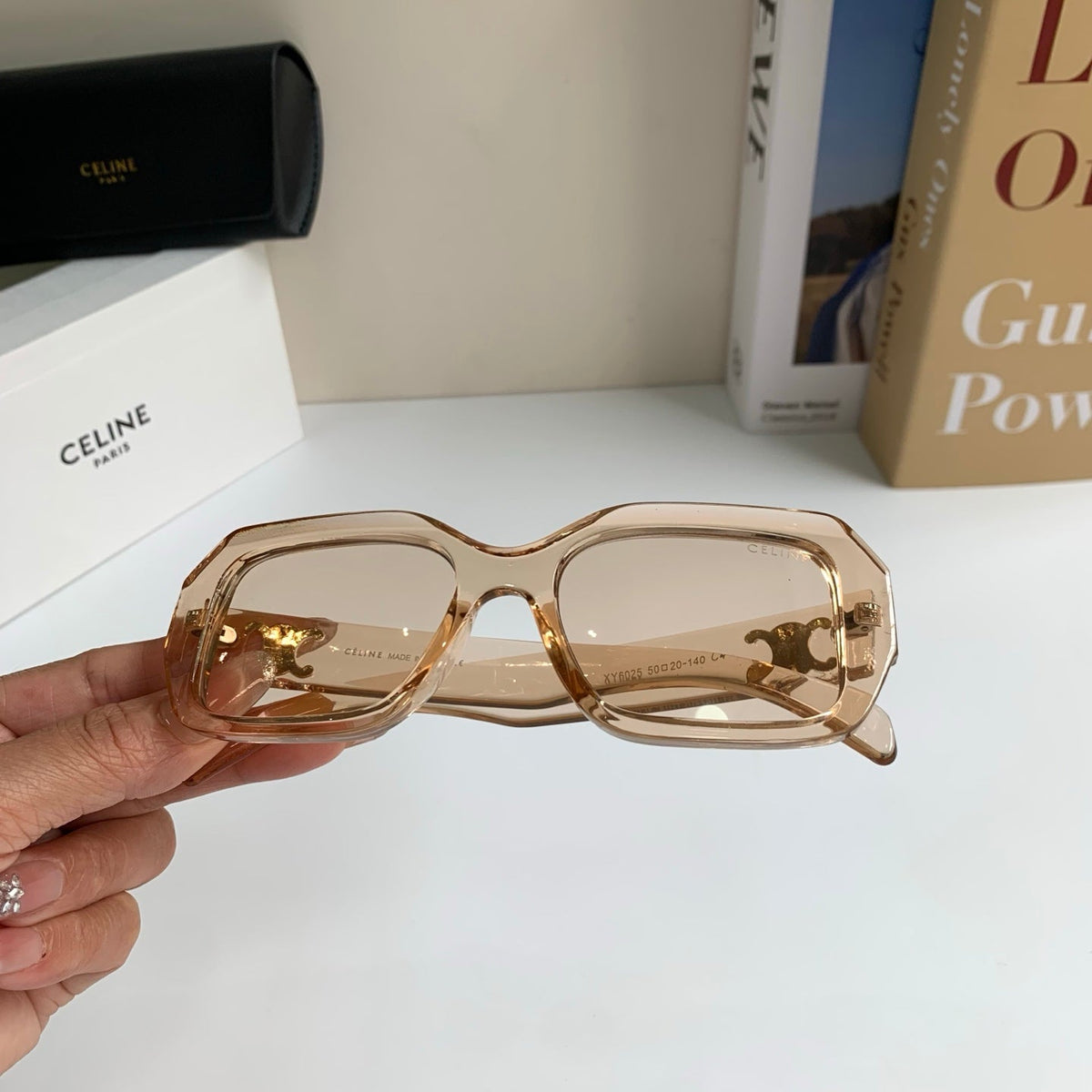 Celine Square Gold Lens Sunglasses for Men & Women - 432013 - detail image 3