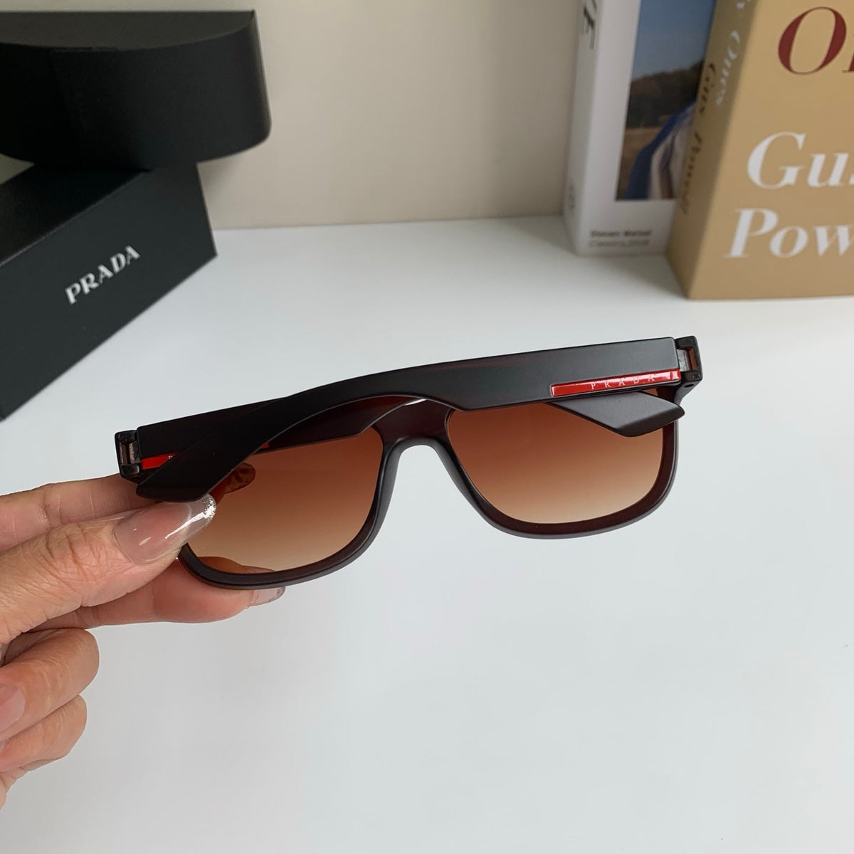 Prada Fashion Red Lens Sunglasses for Men & Women - 465708 - detail image 7