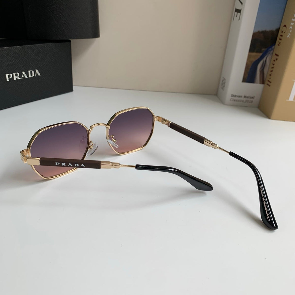 Prada Metal Fashion Silver Lens Sunglasses for Men & Women - 465598 - detail image 8
