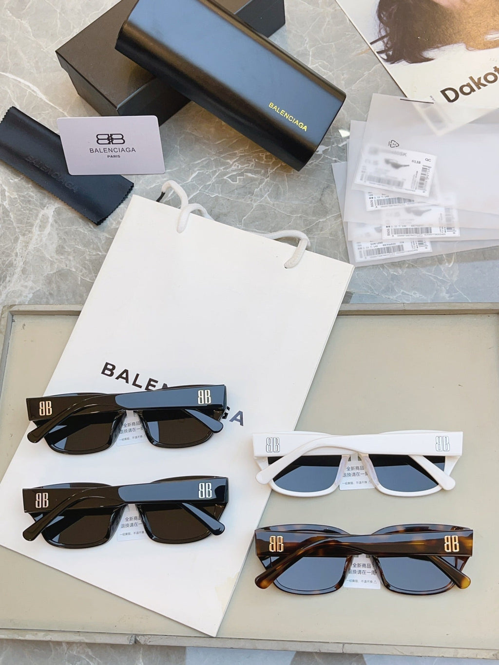 Balenciaga BB0480SK Fashion Black Lens Sunglasses for Men & Women - detail image 8