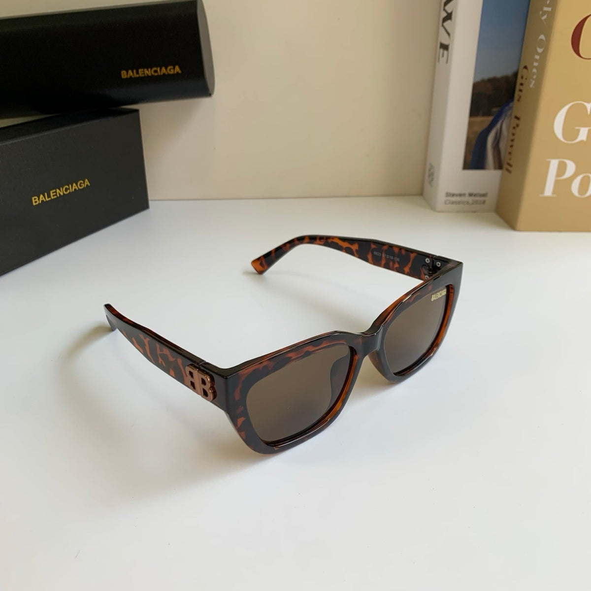 Balenciaga Square Black Lens Sunglasses for Men & Women - 372353